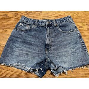 Topshop A-Line‎ Cutoff Jean Shorts Women's Size 6 High Rise Cotton Denim